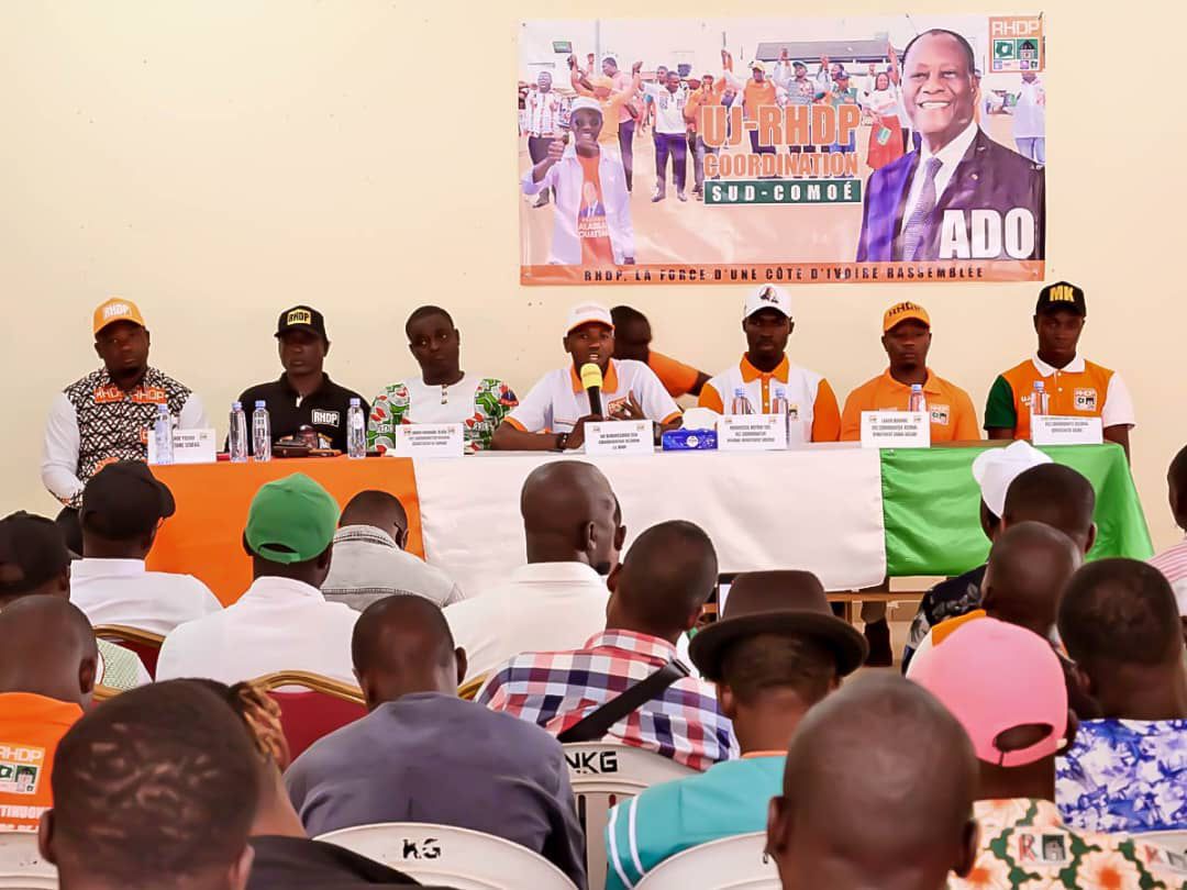 Le bureau exécutif régional de l’Uj-Rhdp remobilise ses trouves en vue de l’élection présidentielle. (Ph : SKD)