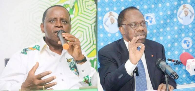 A l’instar d’Akossi Bendjo (à gauche) et Dano Djédjé (à droite), de nombreux responsables du Front commun ont reçu individuellement une convocation.