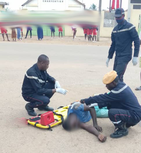 Les pompiers civils du N’Zi sont intervenus rapidement sur des accidents de la route. 
