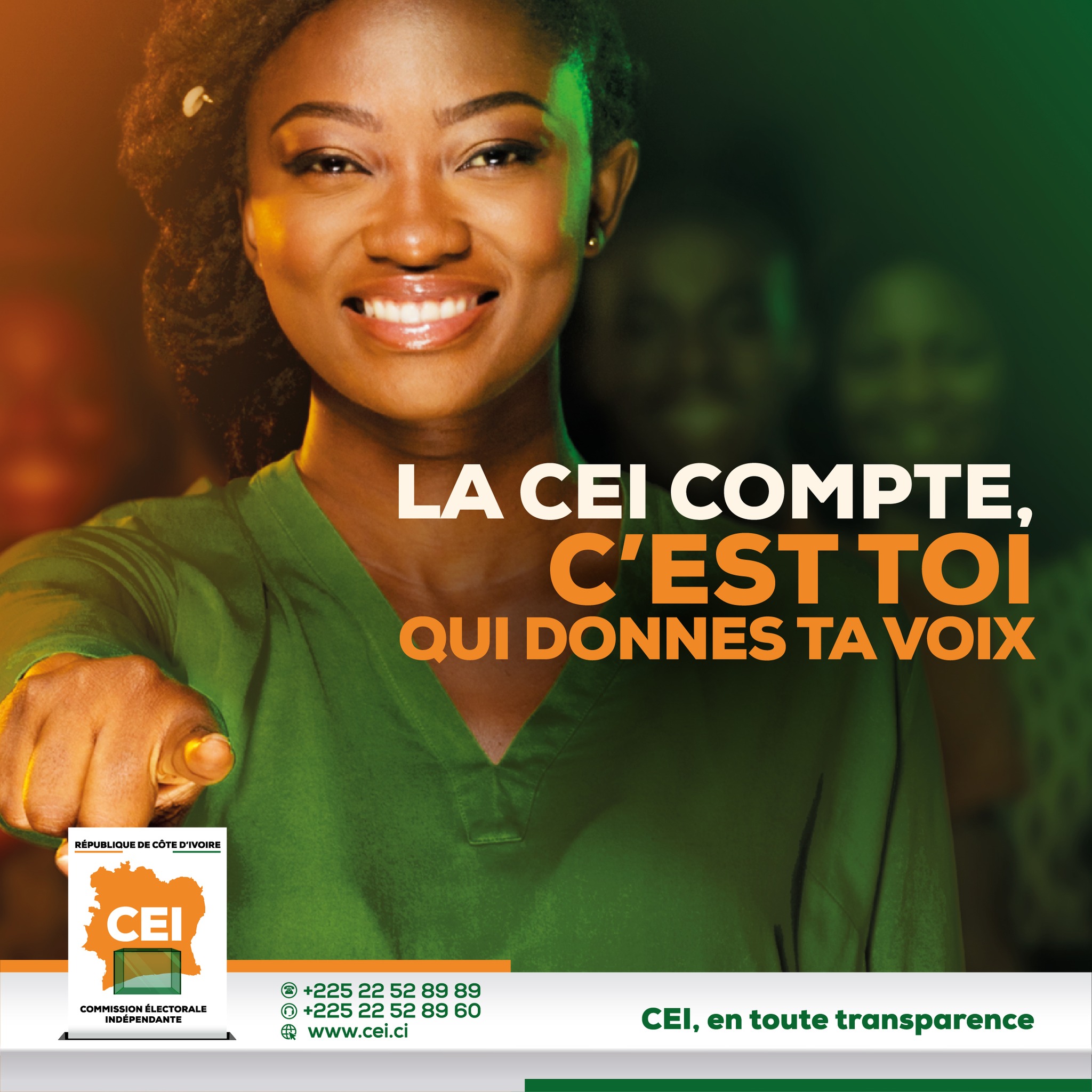 Campagne de la Cei pour inciter à aller voter.