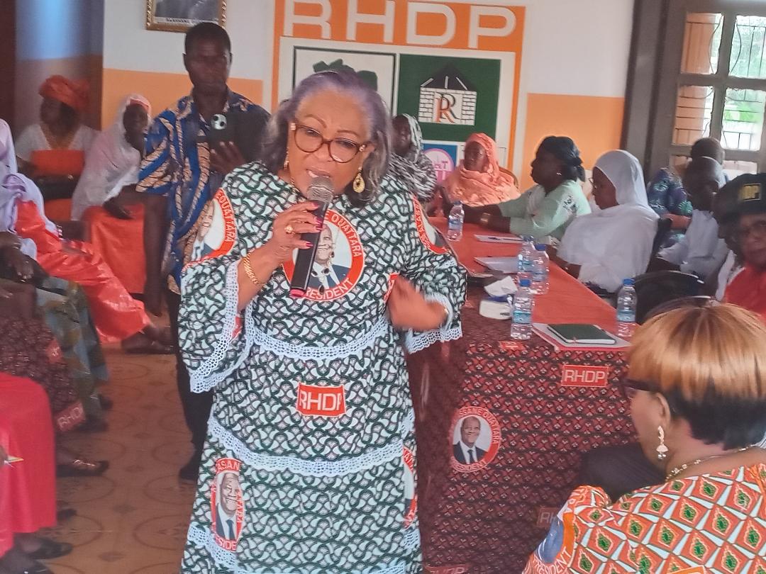 Touré Virginie a confié une importante mission à des femmes de la région du Gôh pour la victoire de son candidat, Alassane Ouattara.