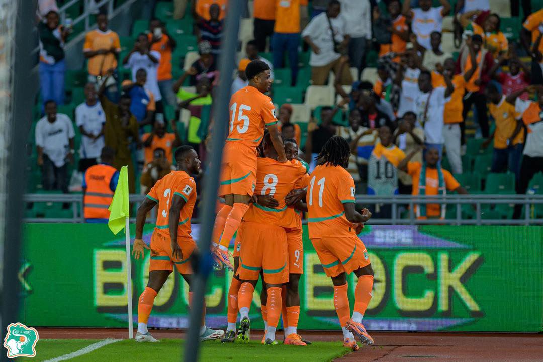 Les Eléphants savourant leur qualification pour le Mondial 2026.