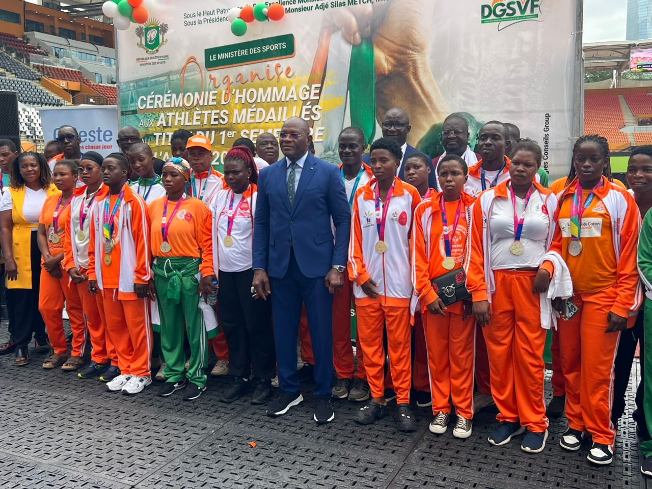 Le ministre des Sports a eu un mot d’encouragement pour tous les médaillés.
