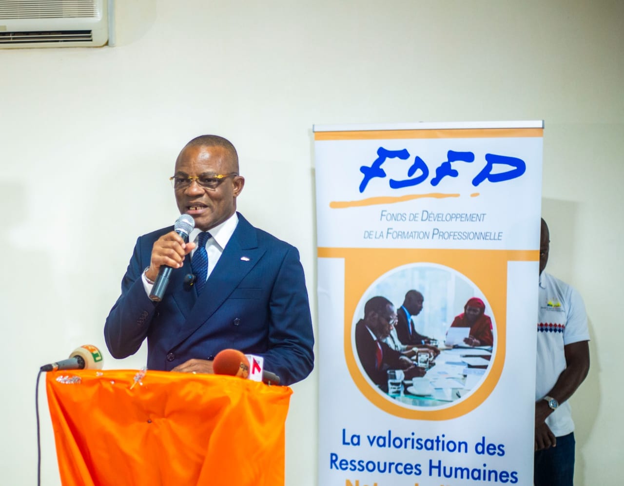Dr Philippe N’Dri, lors de la rencontre avec les partenaires. (Ph. DR)