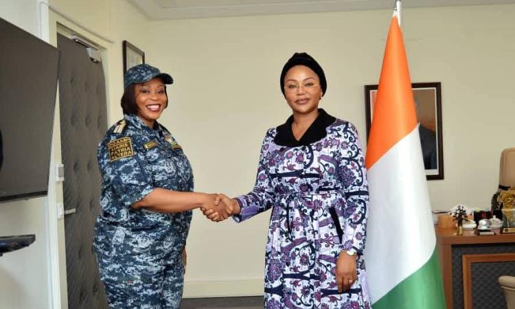 High ranking officials granted an audience to Ninsemon Kida Rose, Deputy Director-General of Maritime Affairs.