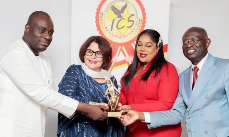 Marie-Laure Adom Kouaho did not hide her joy upon receiving such a distinction (Ph: DR).