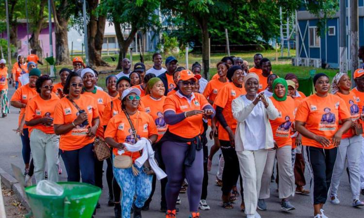 ‘’Les Amazones’’ de Mariatou Koné ont été invitées à la pratique du sport.