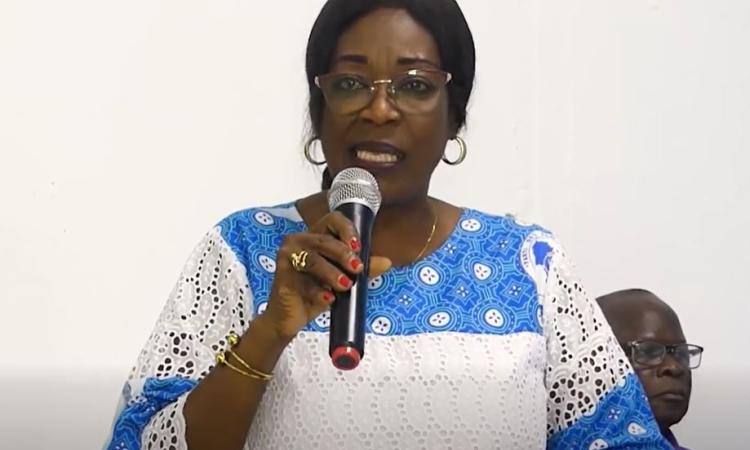 La présidente intérimaire de la Ligue des femmes du Ppa-Ci, Bessé Dominique, a interpellé ouvertement les autorités ivoiriennes. (Ph. DR)