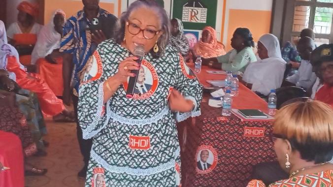 Touré Virginie a confié une importante mission à des femmes de la région du Gôh pour la victoire de son candidat, Alassane Ouattara.