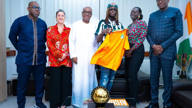 La rencontre tenue dans une atmosphère chaleureuse marque le lancement officiel d’une initiative musicale visant à mobiliser les supporters ivoiriens autour des Eléphants (Ph : DR)