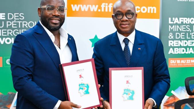 Augustin Akou (à gauche) et Idriss Diallo sont en partenariat pour faire briller la Côte d'Ivoire à l'international. 